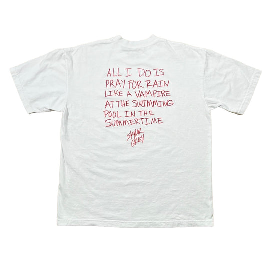1/1 Handwritten Lyric Tee (Drop 1.0) : "Vampire At The Swimming Pool"