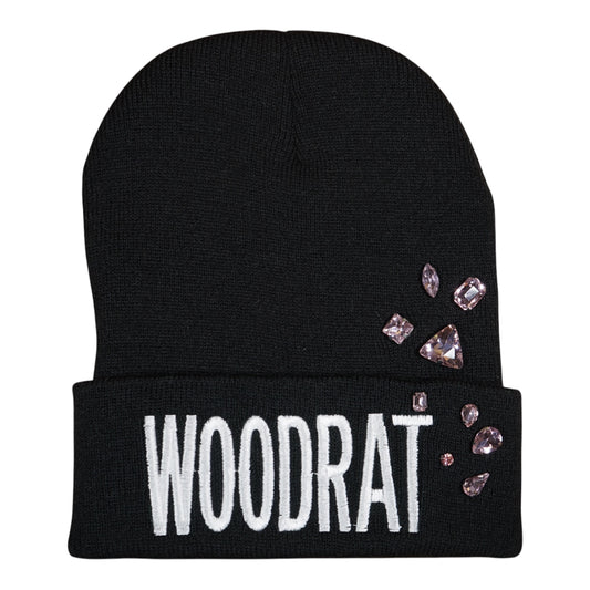 B44-V-SG: DROP 4 – Pink Bejeweled WOODRAT Beanie