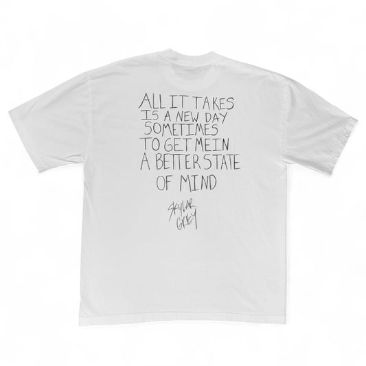 1/1 Handwritten Lyric Tee (Drop 3.0) : "Temporary" #5 "A New Day"