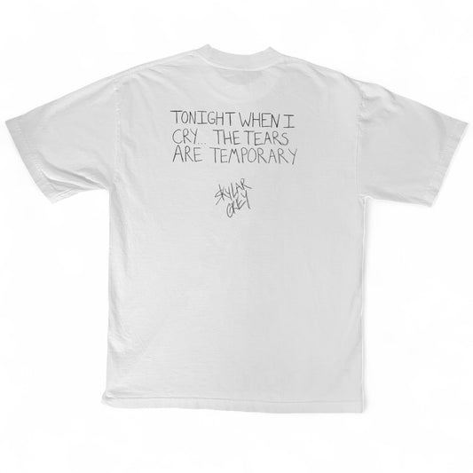 1/1 Handwritten Lyric Tee (Drop 3.0) : "Temporary" #7 "Tonight When I Cry"
