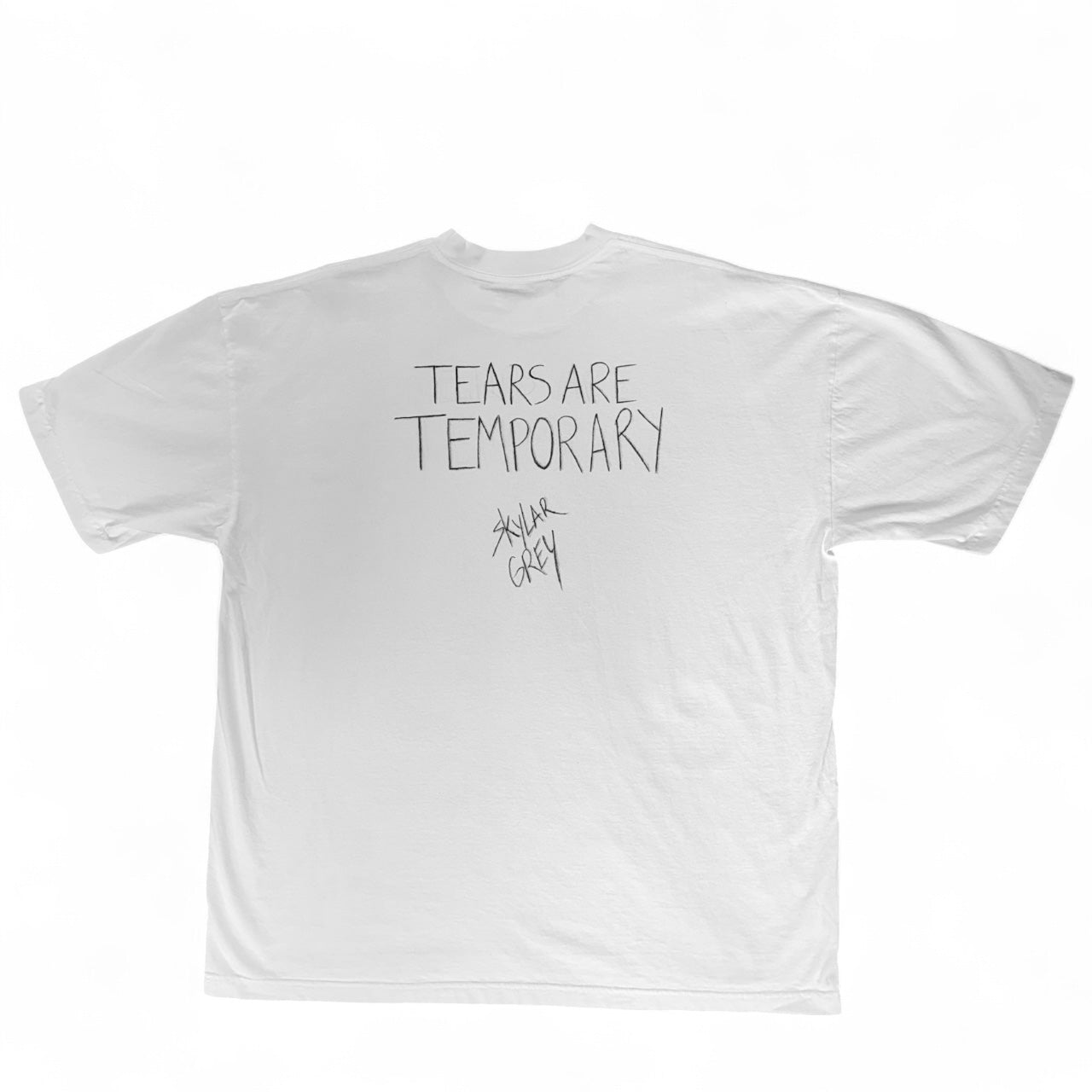1/1 Handwritten Lyric Tee (Drop 3.0) : "Temporary" #9 "Tears Are Temporary"