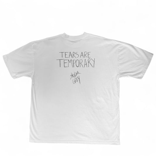 1/1 Handwritten Lyric Tee (Drop 3.0) : "Temporary" #9 "Tears Are Temporary"