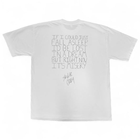 1/1 Handwritten Lyric Tee (Drop 3.0) : "Temporary" #2 "Lost In A Dream"