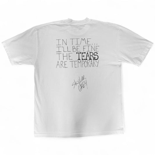 1/1 Handwritten Lyric Tee (Drop 3.0) : "Temporary" #8 "In Time, I'll Be Fine"