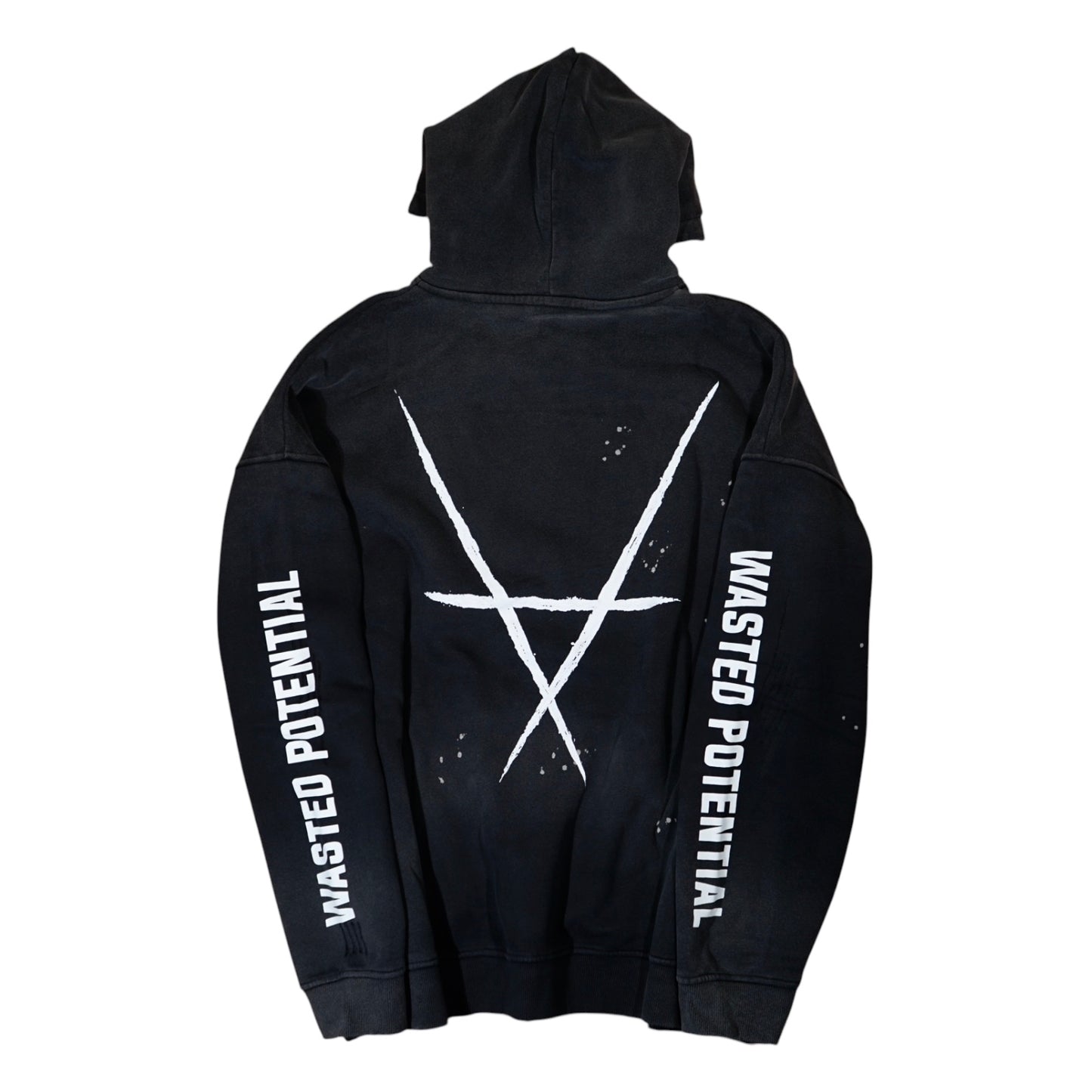 B44-V-SG: DROP 1 – Metal Logo WASTED POTENTIAL Hoodie