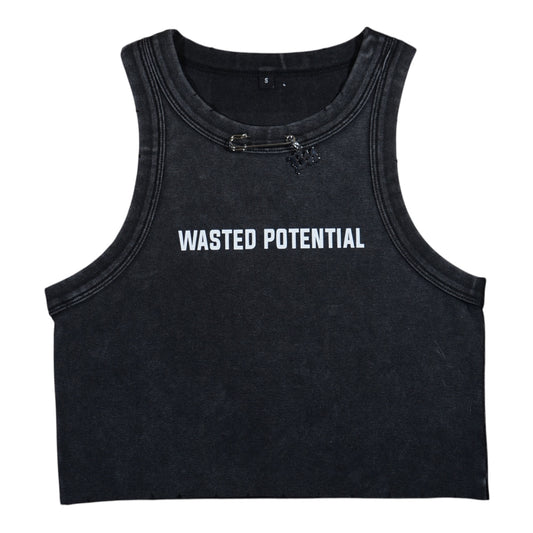 B44-V-SG: DROP 3 – WASTED POTENTIAL Crop Top