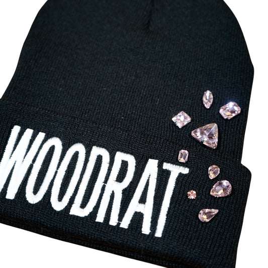 B44-V-SG: DROP 4 – Pink Bejeweled WOODRAT Beanie